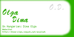 olga dima business card